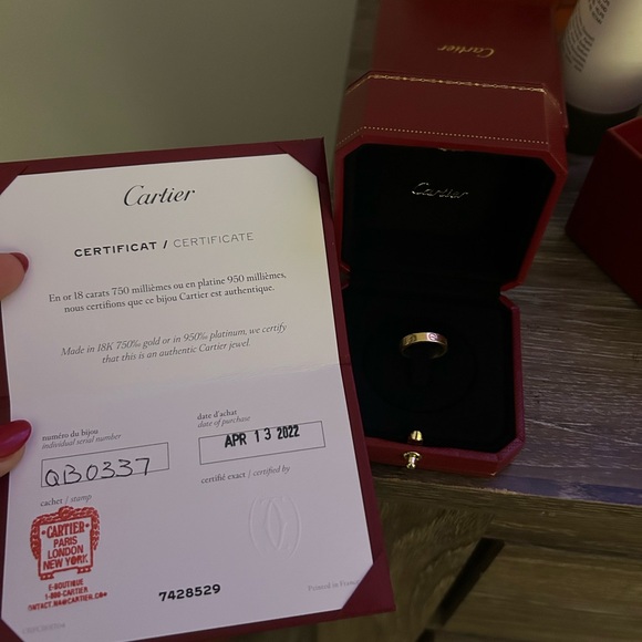 Cartier Gold Ring with Purple Accent - Picture 1 of 4